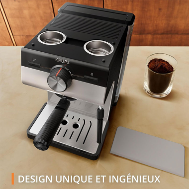 Machine à Café Expresso Krups 2L - 1140W - XP381B10 - Blanc&Noir - Krups