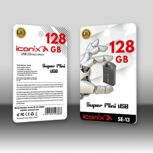 Flash Disque Iconix 128GO - SE-13 - Argent - iconix