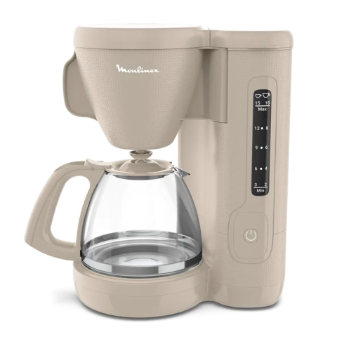 Cafetière Électrique Moulinex 1.25L 1000W - FG2M0B10 - Beige