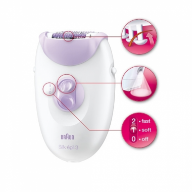 Épilateur Braun - SE3170 - Blanc & Violet
