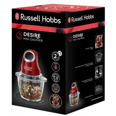 Mini Hachoir Russell Hobbs 1L - 200W - 24660-56 - Rouge