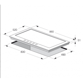 Plaque Encastrable Focus 5F - 86CM - F4789X - Inox