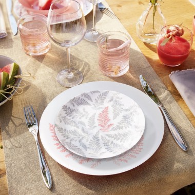 Assiette Luminarc 19CM - N4156 - Blanc & Gris