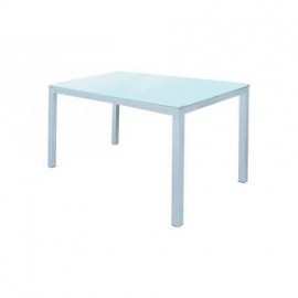 table Serena En Verre 1.50 x 0.9 M Sur Commande - Blanc