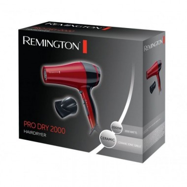 Sèche Cheveux Remington 2000W - D3080 - Rouge & Noir
