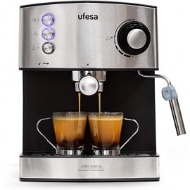 Machine à Café Expresso Ufesa 1.6L - 850W - CE7240 - Inox