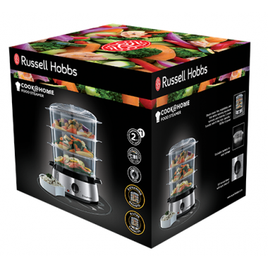 Cuiseur Vapeur Russell Hobbs 9L - 800W - 19270-56 - Noir & Inox